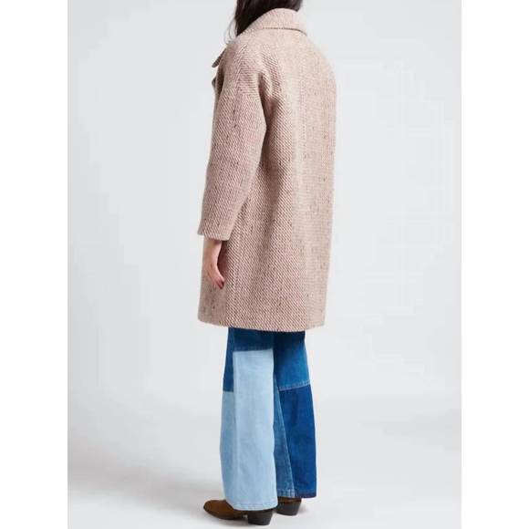 NEW BERENICE laine coat in beige - Picture 2 of 5